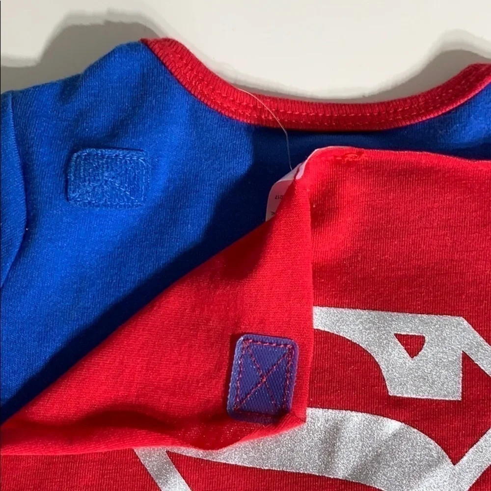 NWOT Superman Baby Onesie bodysuit attached cape